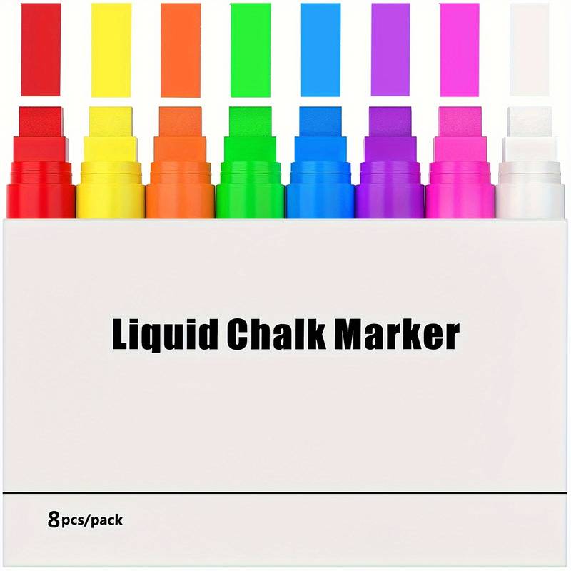8 Colors Washable Window Liquid Chalk Markers For Car - Temu